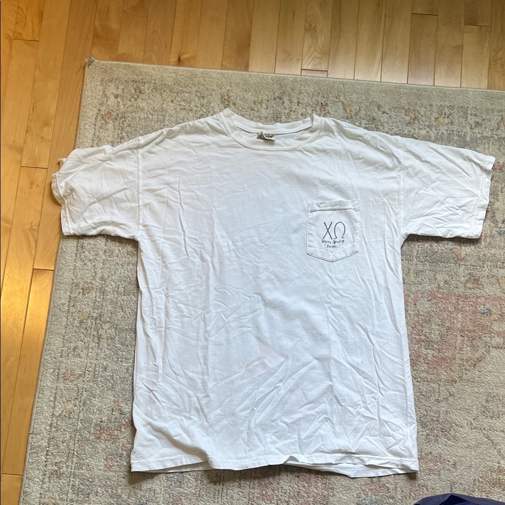 Chi Omega Greek White Graphic T-Shirt